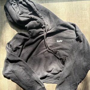 Levi's Black Pullover Hoodie with White Logo